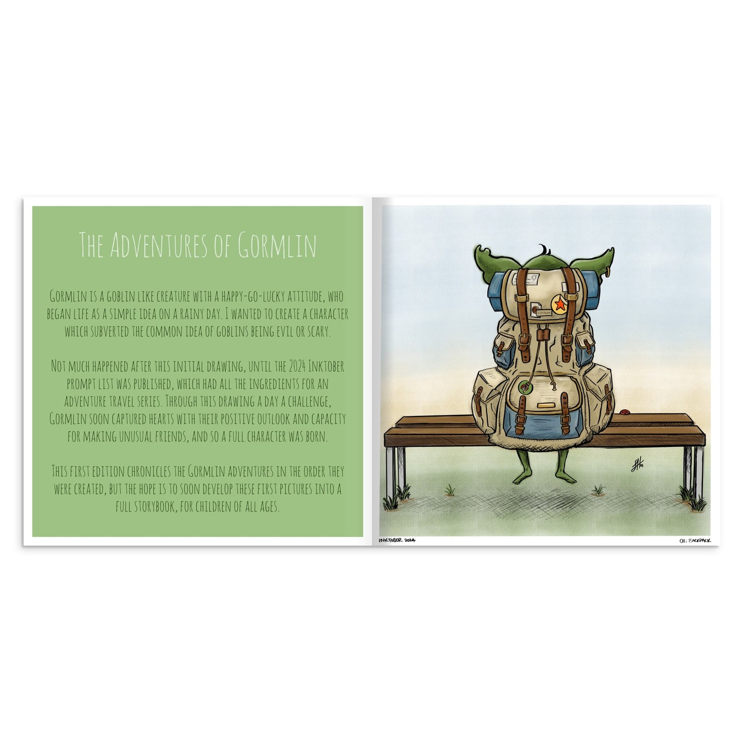 Sneak peek of The Adventures of Gormlin picture book by Sophie Hall.