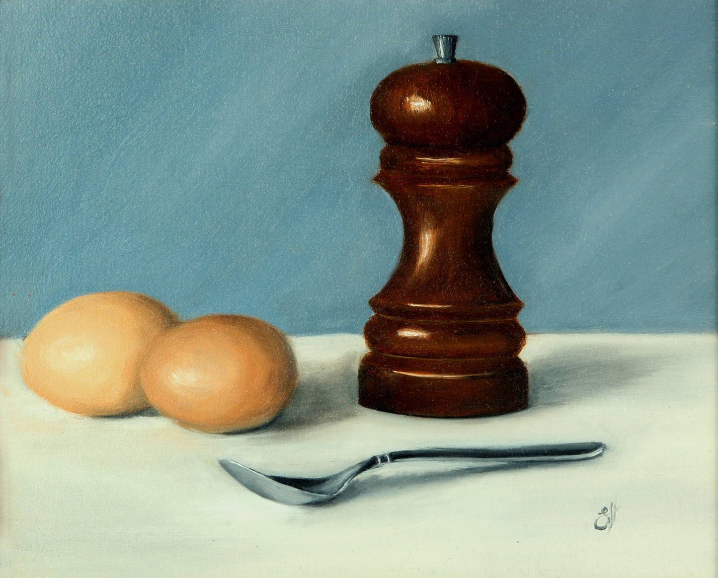 Salt and Eggs Oil Painting