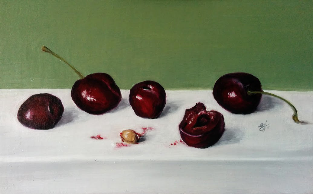 Wild Cherries Oil Painting