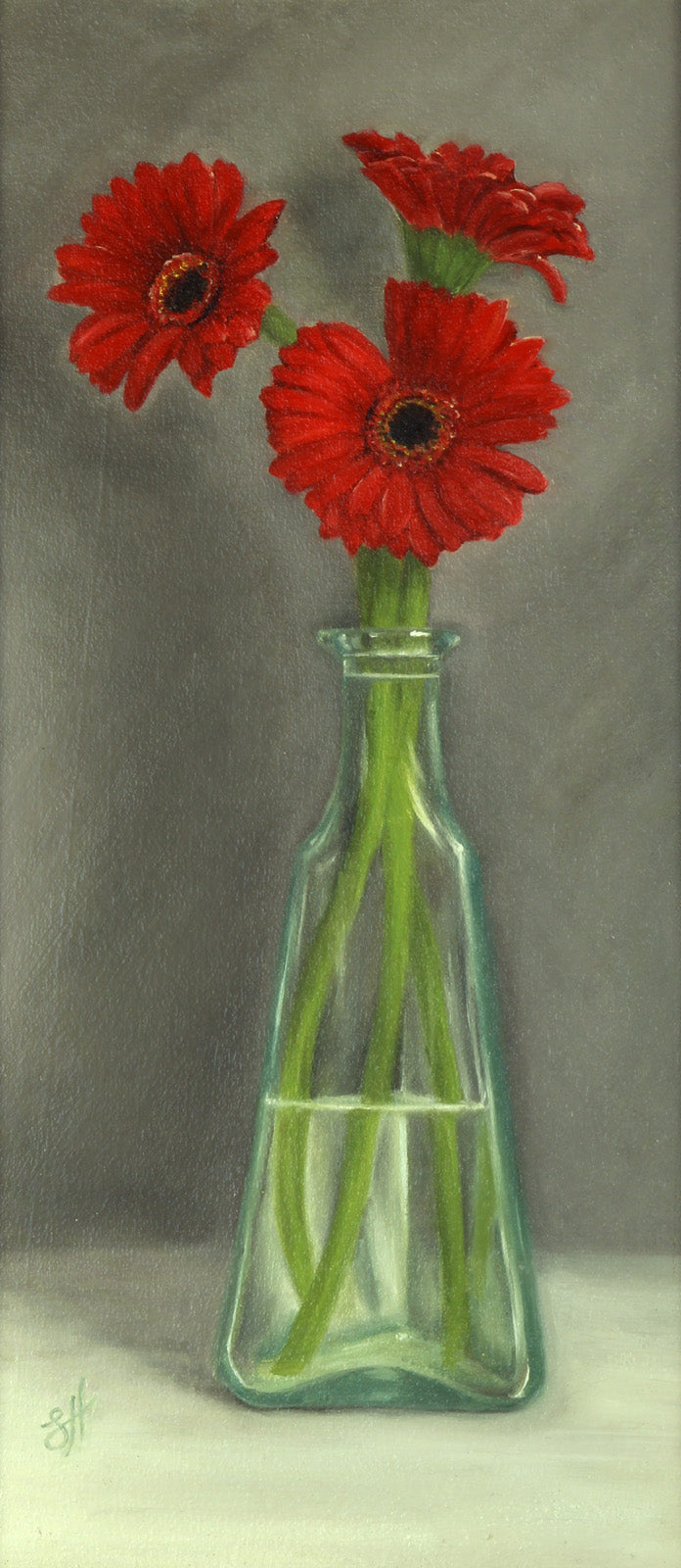 Red Gerberas Oil Painting