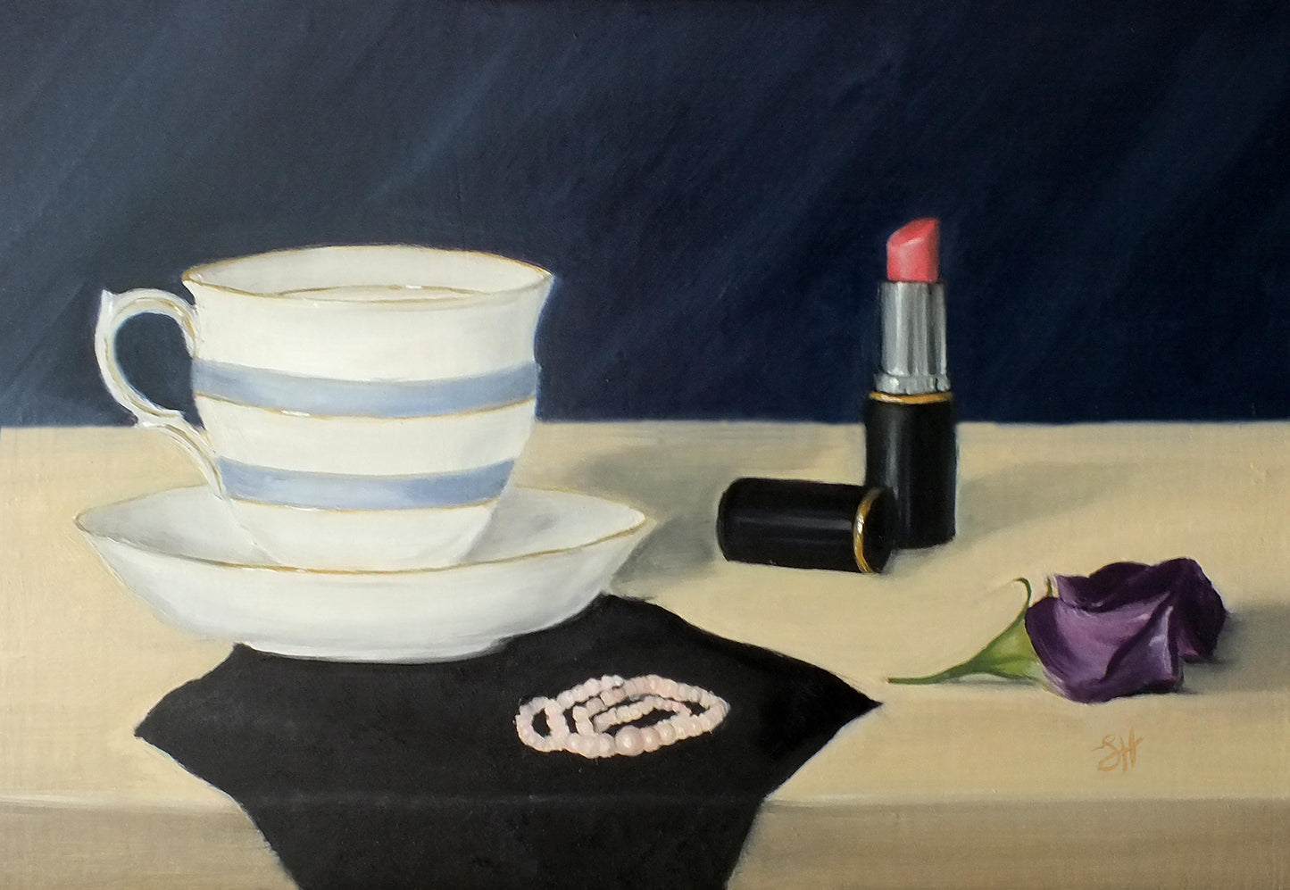 Pause for Tea Oil Painting